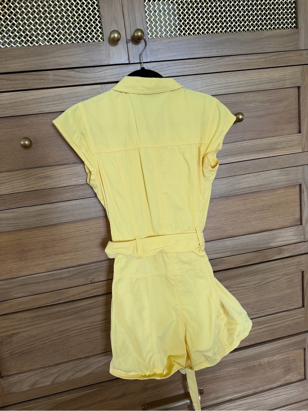 MINKPINK Yellow Zip-Front Utility Romper - Picture 6 of 13